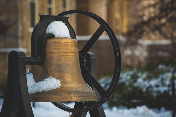 Bell in snow