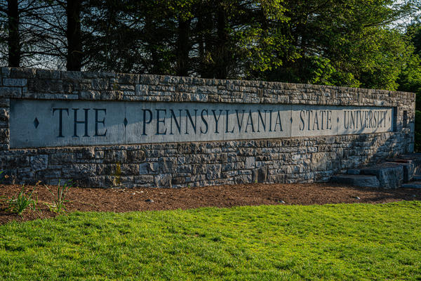 The Pennsylvania State University stone wall